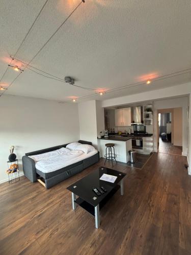 Kuchyň nebo kuchyňský kout v ubytování Loft living Appartement am Hohenzollernring