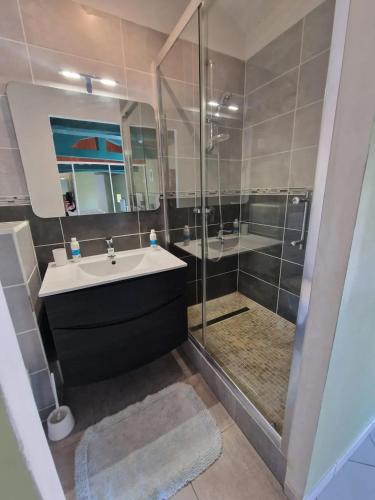 Un baño de Villa spacieuse avec piscine privée à Ranton - 330 m²