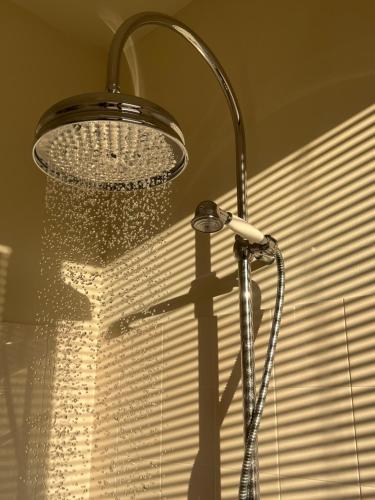 a shower head in a room with a window at Villa Michaux in Hastière-par-delà
