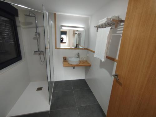 Koupelna v ubytování Hotel Zura