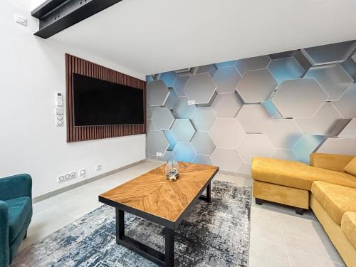 Χώρος καθιστικού στο Le loft du canal de Rompsay