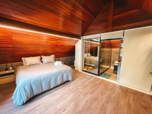 Ένα ή περισσότερα κρεβάτια σε δωμάτιο στο Bangalô Beira Mar na Praia dos Carneiros