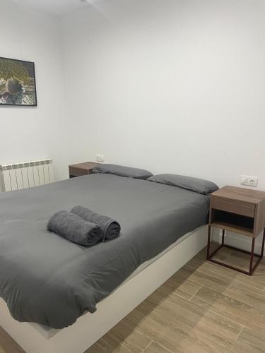 FuenmayorにあるCasa Pepaのベッド1台(枕2つ付)