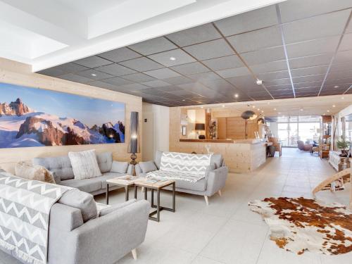 Χώρος καθιστικού στο Chalet in Combloux with Mont-Blanc Views