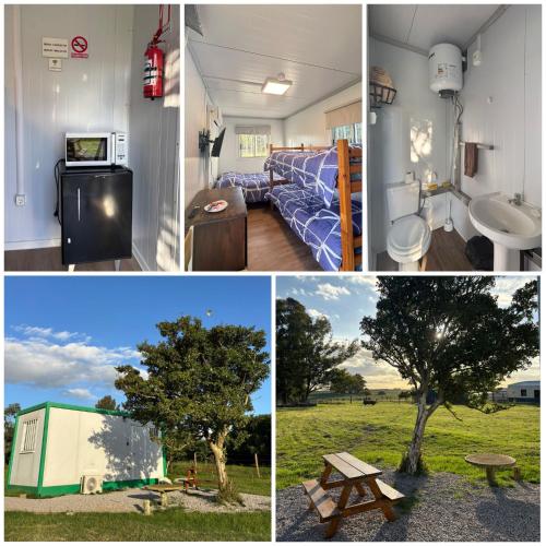 a collage of pictures of a house with a tree at La Martinna 3 in Trinidad