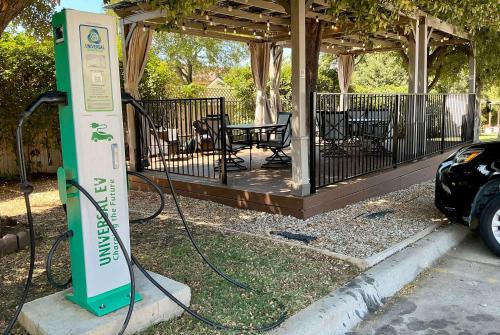 a car is hooked up to a gazebo at Days Inn by Wyndham Arlington in Arlington
