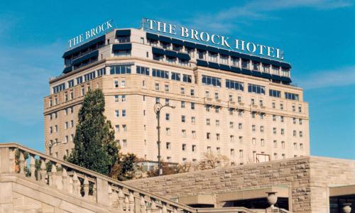 a building with a sign on the top of it at The Brock Niagara Falls Fallsview, Tapestry by Hilton in Niagara Falls