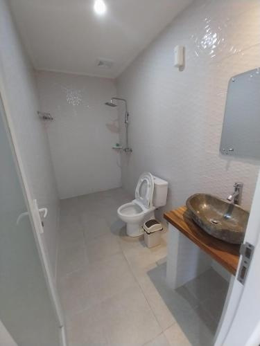 a bathroom with a sink and a toilet at Sujiwa Ubud Hotel & Villa in Ubud
