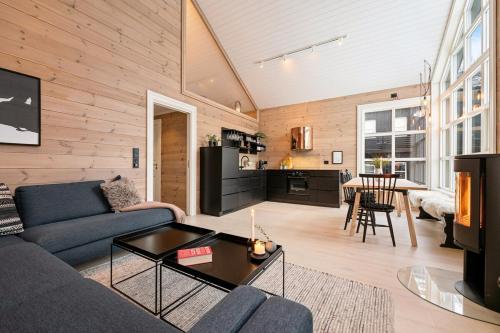 Χώρος καθιστικού στο Idyllic Apartment at Strandafjellet