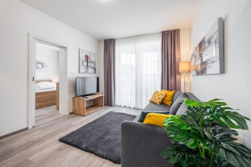 Μια τηλεόραση ή/και κέντρο ψυχαγωγίας στο Apartmán LIPNO A3 318-9