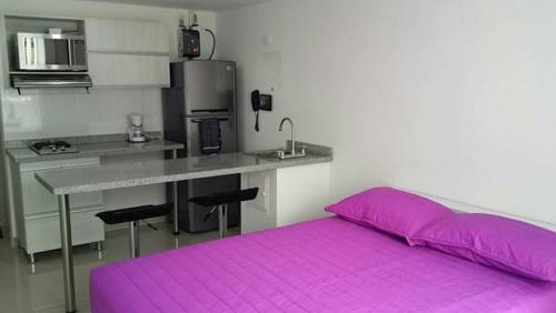 Cama o camas de una habitación en Rent Apartments Manizales