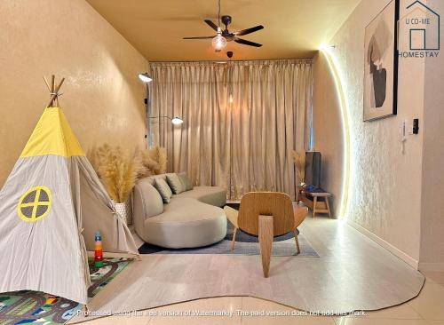 Posezení v ubytování Paradigm Mall Residence Jb city by Ucome Homestay