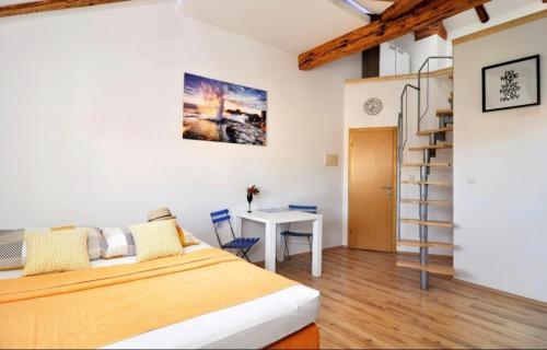 Ένα ή περισσότερα κρεβάτια σε δωμάτιο στο Beach GABRIELA Center