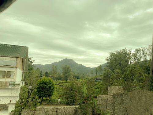 a view of a hill with a mountain in the distance at GlenBrook Home Tent Stay in Devikolam