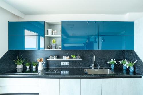 Dapur atau dapur kecil di GL Luxury Seaview Suite