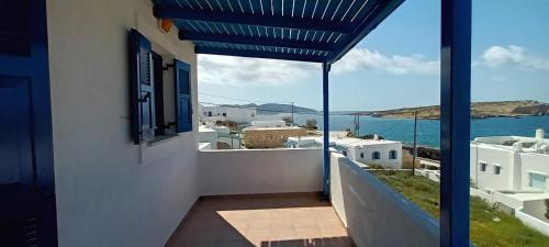 a balcony with a view of the ocean at Evdokia 4 in Koufonisia