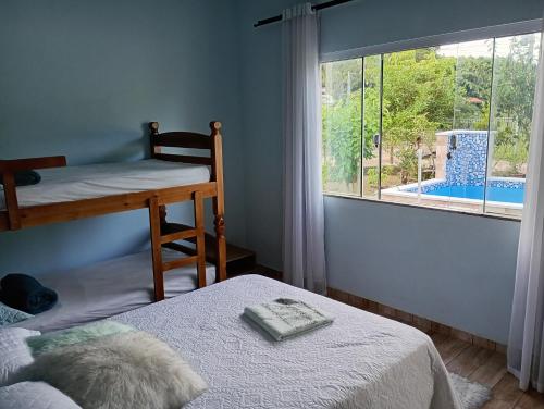 Postel nebo postele na pokoji v ubytování Casa Inteira - 3 Quartos - 11 Pessoas - Piscina infantil - 200m da praia