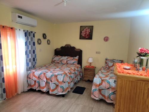 Ein Bett oder Betten in einem Zimmer der Unterkunft Bird's J Getaway