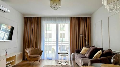 Χώρος καθιστικού στο Apartament No9 Double Rest Jastrzębia Góra