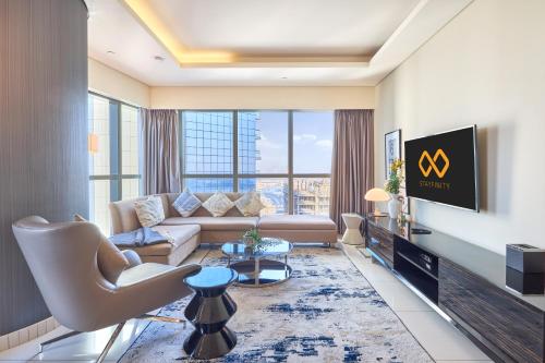 Spacious 2 Bedroom Apartment in DAMAC Towers by Paramount Dubai with Pool Gym Free Parking Sleeps 4 by Stayfinity