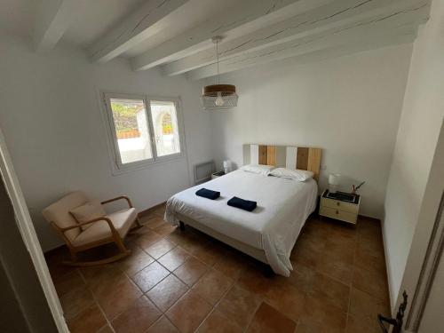 Postel nebo postele na pokoji v ubytování "Villa des Arbousiers"