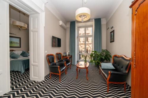Χώρος καθιστικού στο Hotel Senacki