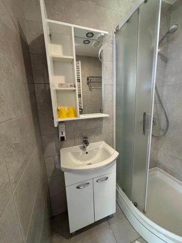 Koupelna v ubytování London Rooms Zagreb Airport