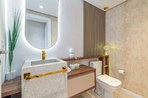 Koupelna v ubytování Charme Serrano - Lareira e Catedral a 100mt