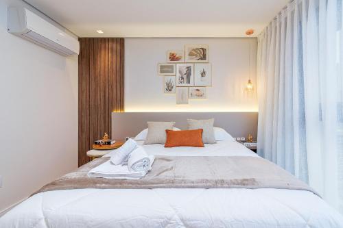 Postel nebo postele na pokoji v ubytování Charme Serrano - Lareira e Catedral a 100mt