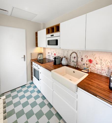 Dapur atau dapur kecil di Chalet de la Mésange