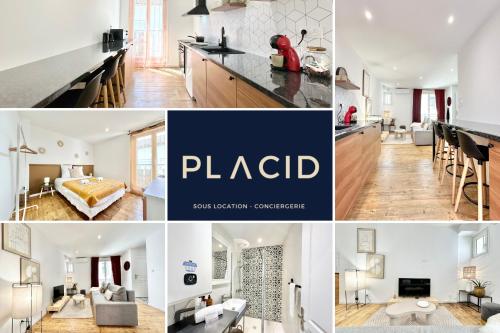 un collage de photos d'un appartement dans l'établissement Le Gambetta - Central - Clim - Balcon - Spacieux, à Mont-de-Marsan