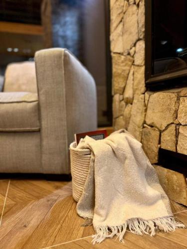 Mount Log Cabinにあるシーティングエリア