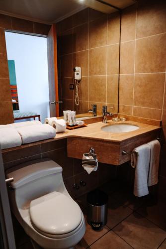 Koupelna v ubytování Hotel Limari
