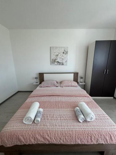 Voodi või voodid majutusasutuse NOVOSEL apartman toas