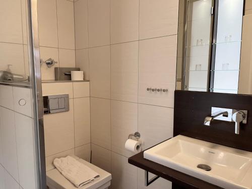 Ένα μπάνιο στο Appartementhaus Seemöwe Zwergmöwe