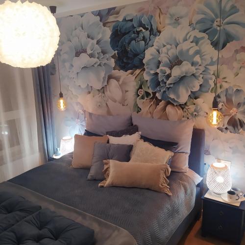 Apartamenty Centrum Warszawska 66 niebieski i różowy