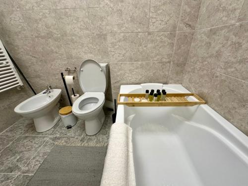 Bilik mandi di Sofia Residence Studio Cetate