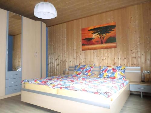 Ένα ή περισσότερα κρεβάτια σε δωμάτιο στο Ferienwohnung Orpington