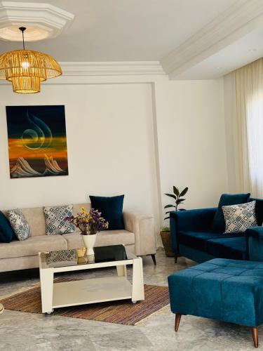 Posezení v ubytování Mediterranean Dream Apartment - Sousse