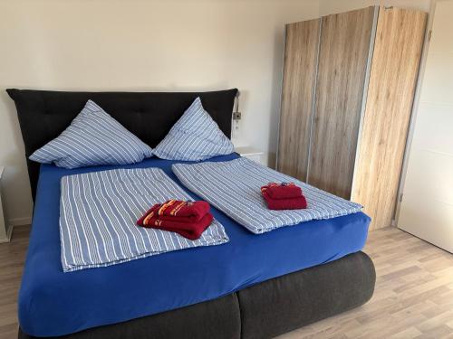 Katil atau katil-katil dalam bilik di Ferien-Apartement Kunz