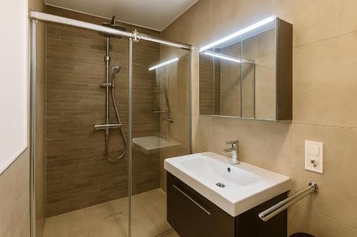 Ένα μπάνιο στο Ferienhaus am Wappach