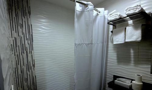 Koupelna v ubytování Umbrella Hotel Bronx