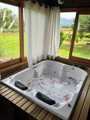 Landskap semula jadi dekat dengan lodge