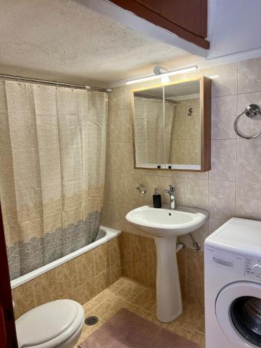 Koupelna v ubytování Sunny apartment