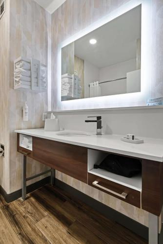 Bilik mandi di Hampton Inn Seguin