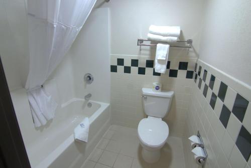 Bilik mandi di Shell Lake Lodge, a Travelodge by Wyndham