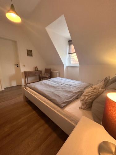 Cama o camas de una habitación en Gästehaus Kleiner Wacholder