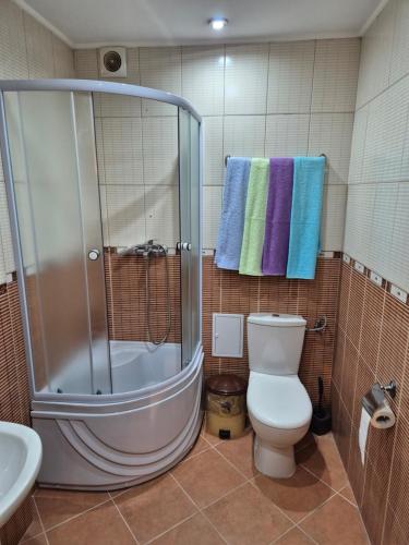 Koupelna v ubytování St.Vlas Apartments Mamaia