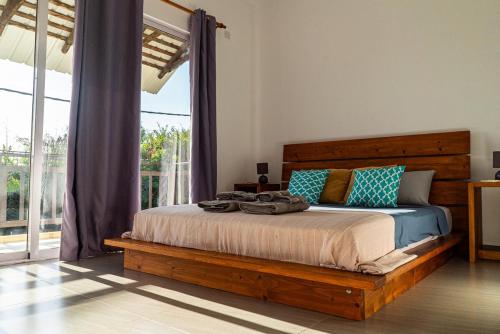 Ένα ή περισσότερα κρεβάτια σε δωμάτιο στο Villa, 3 chambres avec piscine privée