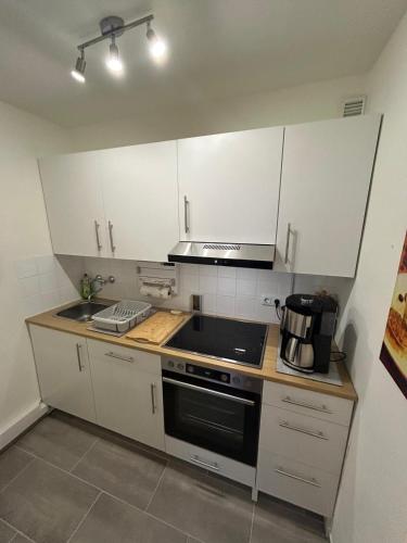 Dapur atau dapur kecil di Ferienglück Geyersberg